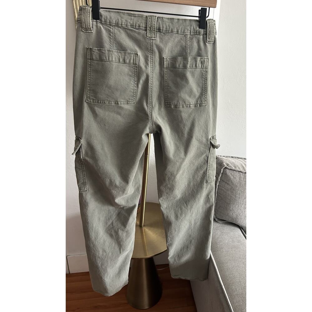 American Eagle Women's Green Cargo Pants 90 S Grunge Sz 6 Utility Boho Stretch - Picture 2 of 12